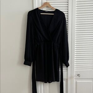 Express Black Patterned Dress